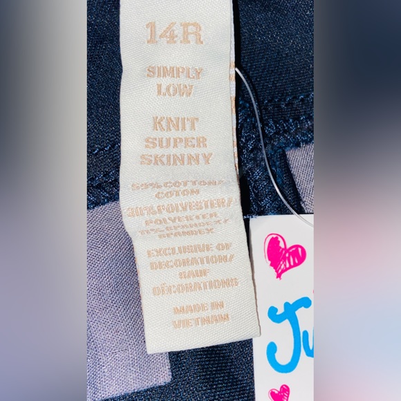 NWT Teens Jeans/Pants👖Sz-14R 2 Piece Bundle- Justice Premium Dark Blue- Unisex - Picture 12 of 15